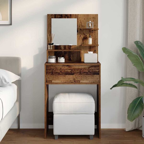 vidaXL Guļamistabas ģērb&scaron;anās galdiņi Vecs koks 80 x 39,6 x 135 cm