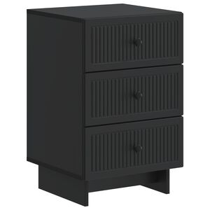 vidaXL Nakts skapītis Melns 43 x 41 x 66,5 cm Inženierijas koks