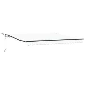 vidaXL Nolokāms markīze Balts 400 &times; 350 cm Poliesters
