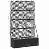 vidaXL Dārza režģa puķu pods Melns 105 x 30 x 170 cm Metāls