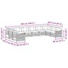 vidaXL Dīvāna komplekti 8 pcs Dabisks un bē&scaron;s Cietā akācijas koks