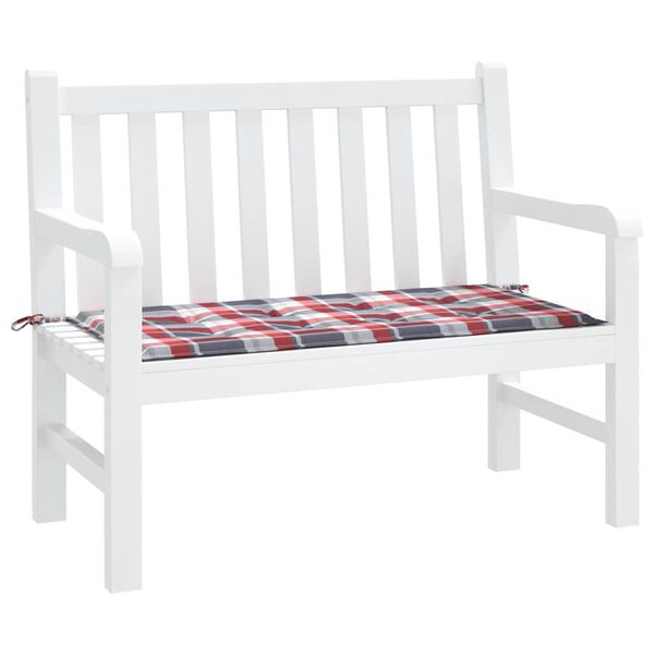 vidaXL dārza sola matracis, 120x50x3 cm, audums, četrstūru raksts