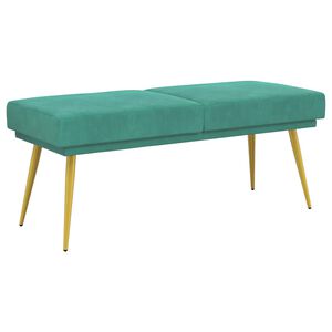 vidaXL Divslāņu sola Tirkīzzila 120 x 45 x 46 cm Samts