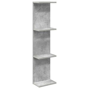 vidaXL Sienas plaukts Betona pelēks 25 x 15 x 100 cm