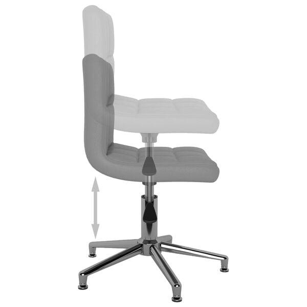 3087659 vidaXL Swivel Dining Chair Grey Faux Leather (334400)