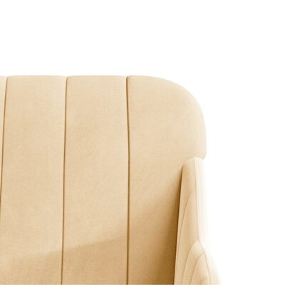 vidaXL atpūtas krēsls, krēmkrāsas, 63x76x80 cm, samts