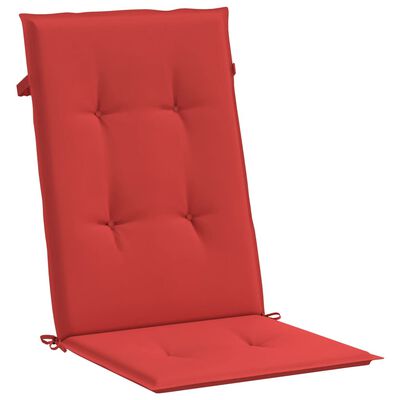 vidaXL dārza krēslu spilveni, 2 gab., sarkani, 120x50x3 cm, audums