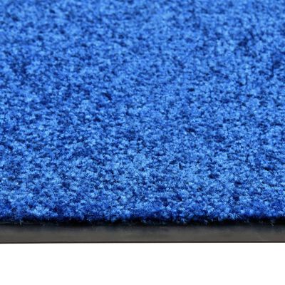 vidaXL durvju paklājs, mazgājams, zils, 90x150 cm