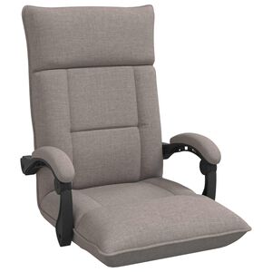 vidaXL Grīdas krēsls Pelēkbrūna 66 x 66 x 80 cm audums