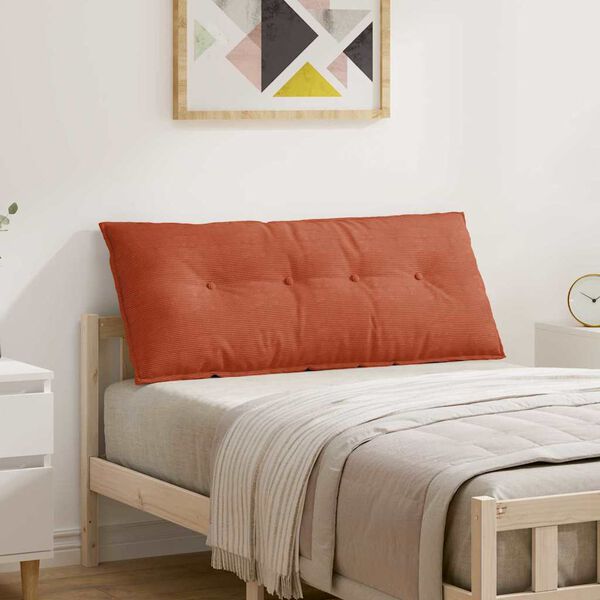 vidaXL Atpakaļ spilvens Sarkans oranžs 120 x 50 cm Korduroja audums
