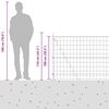 vidaXL Žogs ar stabu Pelēka 1 x 25 m Tērauds un PVC