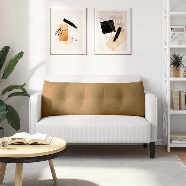 vidaXL Atpakaļ spilvens Brūna 140 x 24 x 50 cm Samts