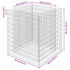vidaXL gabions, augstā puķu kaste, cinkots tērauds, 90x90x100 cm
