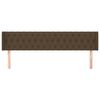 vidaXL galvgalis ar malām, 183x16x78/88 cm, tum&scaron;i brūns audums