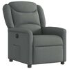 vidaXL elektrisks atpūtas krēsls, atgāžams, tum&scaron;i pelēks audums
