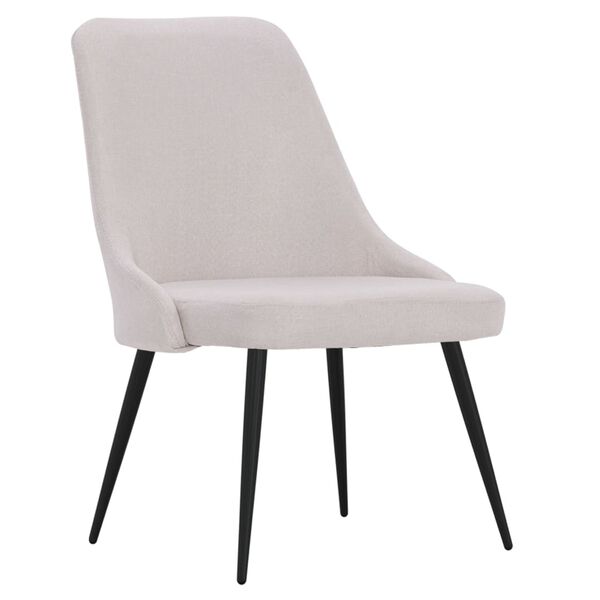 vidaXL virtuves krēsli, 6 gab., krēmkrāsas audums