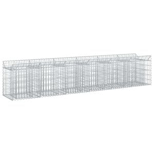 vidaXL Gabions pacelta gulta 2 gab. 300 x 50 x 60 cm Cinkota tērauda
