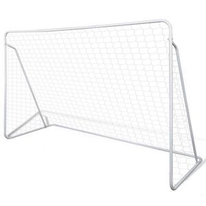 vidaXL futbola vārtu komplekts, tērauds, 240x90x150 cm