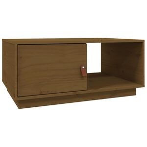 vidaXL kafijas galdiņ&scaron;, medus brūns, 80x50x35,5 cm, priedes masīvkoks