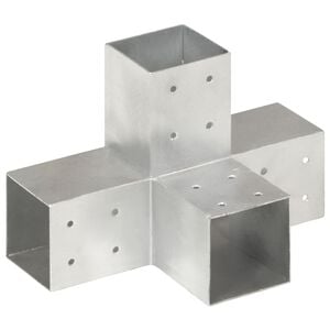 vidaXL stabu savienotājs, X forma, cinkots metāls, 81x81 mm