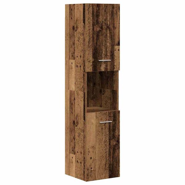 vidaXL 3-daļīgs vannasistabas mēbeļu komplekts, veca koka, koks