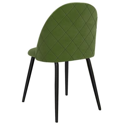 vidaXL virtuves krēsli, 4 gab., zaļš audums