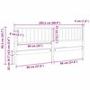vidaXL Mīkstināts gultas galvgalis Brūna 200 cm Ciets priedes koks