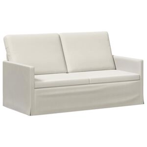 vidaXL Divvietīgs dīvāns Krēmkrāsa 150 x 81 x 82 cm Samts