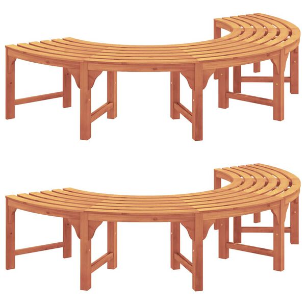 vidaXL Koku sols 2 pcs Brūna 160 x 160 x 45cm Eikalipta masīvkoks