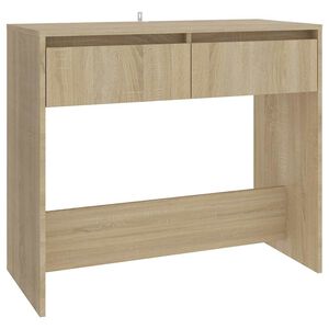 vidaXL konsoles galdiņ&scaron;, koka krāsa, 89x41x76,5 cm, inženierijas koks