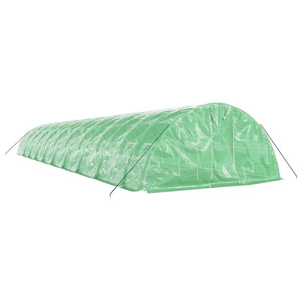 vidaXL siltumnīca ar tērauda rāmi, zaļa, 100 m&sup2;, 20x5x2,3 m