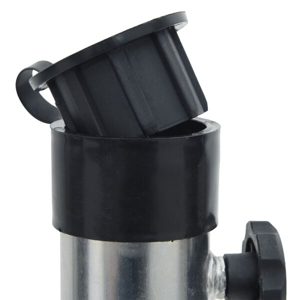 vidaXL saulessarga pamatne ar mietiņiem, &Oslash;38/48 mm, sudrabains tērauds