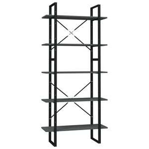 vidaXL 5-līmeņu grāmatu plaukts, 80x30x175 cm, inženierijas koks