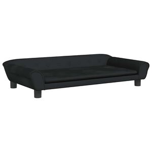 vidaXL gulta suņiem, melna, 100x50x21 cm, samts