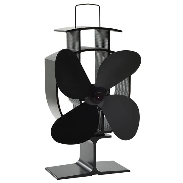vidaXL karstuma izplūdes ventilators, 4 lāpstiņas, melns