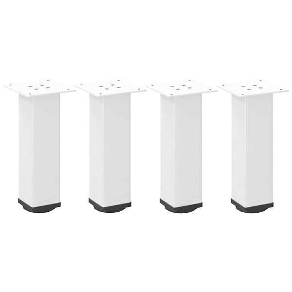 vidaXL kafijas galdiņa kājas, 4 gab., baltas, 30-32 cm, tērauds