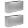 vidaXL Dārza stādītājs 2 gab. Sudraba 100 x 20 x 49 cm Cinkota tērauda
