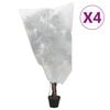 vidaXL augu pārsegi ar aukliņu, 4 gab., 70 g/m&sup2;, 0,8x1 m