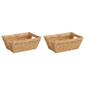 vidaXL Glabā&scaron;anas grozi 2 pcs Dabiska 38 x 28 x 15 cm Ūdens hiacintes