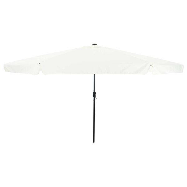 vidaXL Dārza parasols Balts un melns 395 x 395 x 245 cm