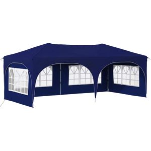 vidaXL Pop-up svinību teltis Zila 575 x 288 x 245 cm Oksforda audums
