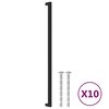 vidaXL skapja rokturi, 10 gab., melni, 480 mm, nerūsējo&scaron;ais tērauds