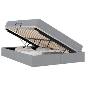 vidaXL Gulta ar uzglabā&scaron;anas vietu un matraci ar matraci Gai&scaron;i pelēks