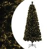 vidaXL Optiskās &scaron;ķiedras Ziemassvētku egle 180 cm 24 LED Silti balts
