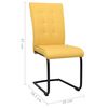 vidaXL virtuves konsoles krēsli, 2 gab., sinepju dzeltens audums