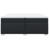 vidaXL atsperu gulta ar matraci, melna, 200x200 cm, mākslīgā āda