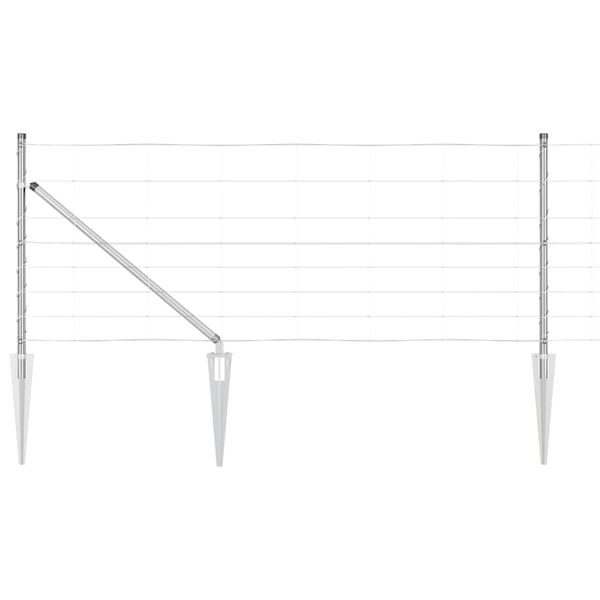 vidaXL Žoga āķis Cinkots 50 x 0,8 m Tērauds