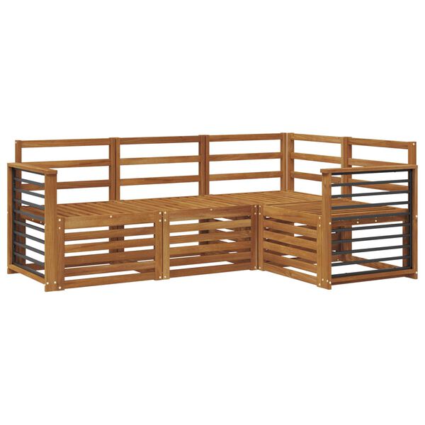 vidaXL Dīvāna komplekti 4 pcs Dabiska Cietā akācijas koks