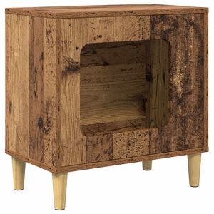 vidaXL Kaķu māja Vecs koks 51 x 30 x 52 cm Inženierijas koks