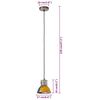 vidaXL griestu lampa, industriāls stils, krāsaina, 25 W, 17 cm, E27